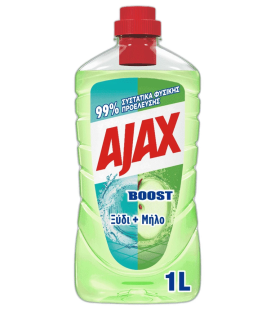 Ajax Boost Ξίδι και Μήλο Καθαριστικό Πατώματος 1000ml