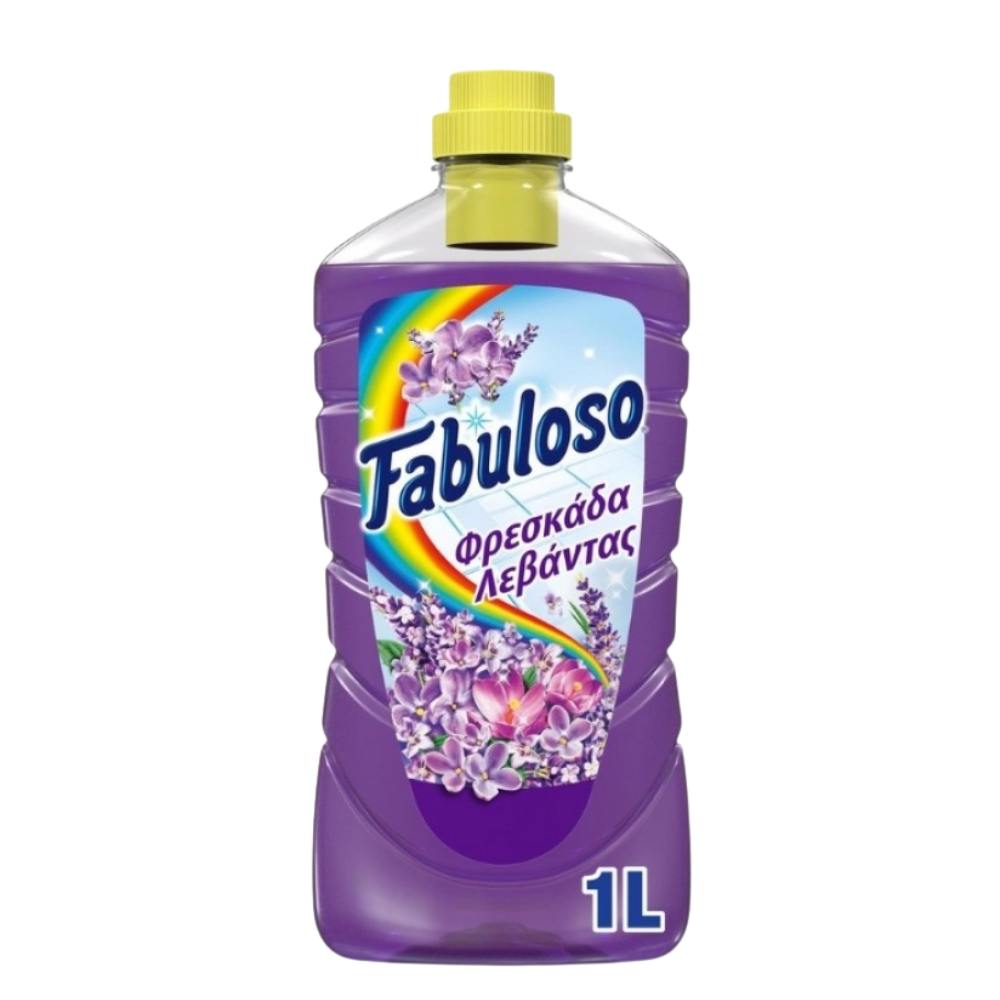 FABULOSO Καθαριστικό Υγρό Γενικής Χρήσης Φρεσκάδα Λεβάντας Vegan 1lt
