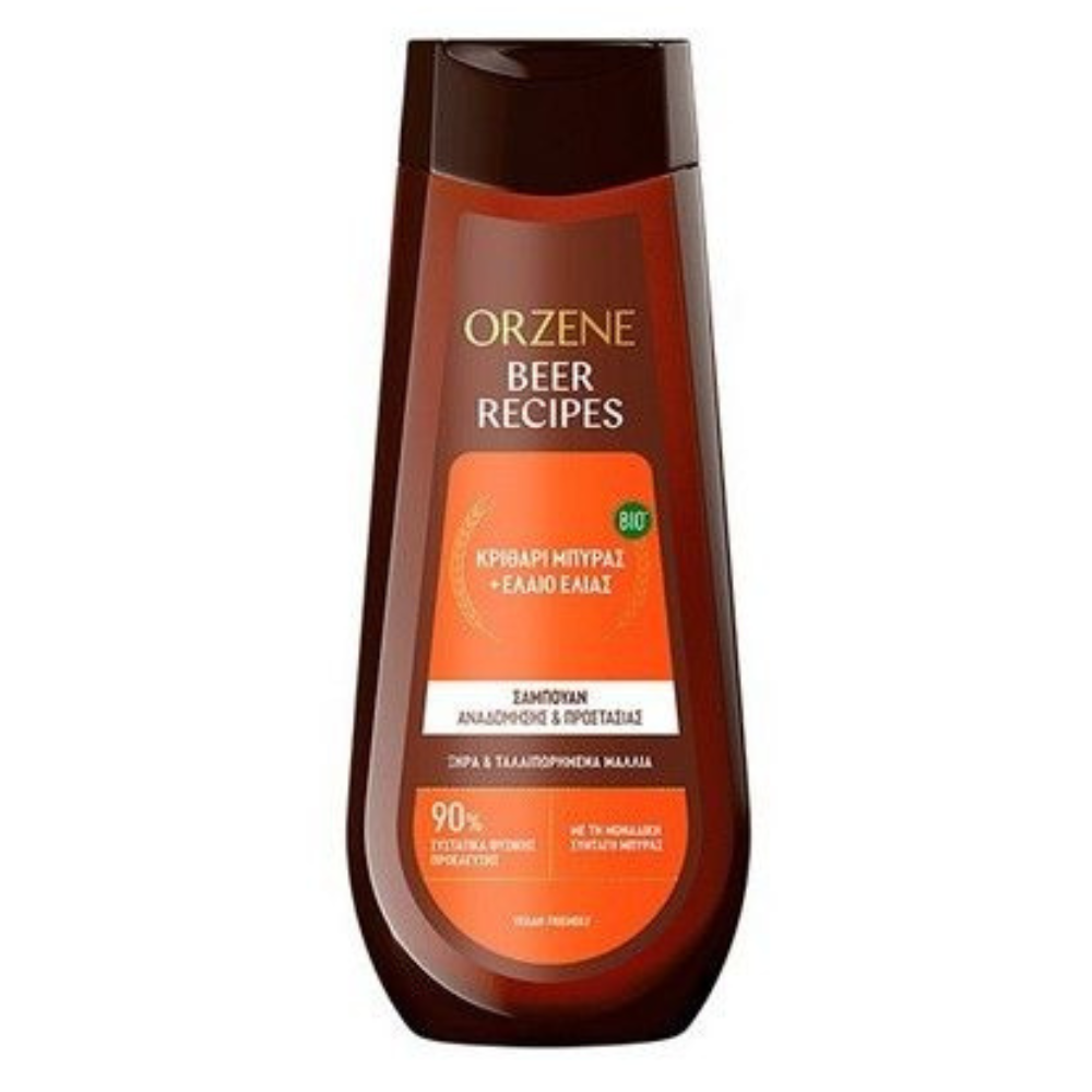Orzene Beer Recipes Σαμπουάν Αναδόμησης/Θρέψης για Ξηρά Μαλλιά 400ml