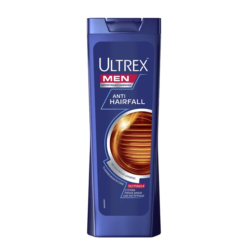 Ultrex Men Anti Hair Fall Shampoo, Ανδρικό Αντιπιτυριδικό Σαμπουάν Κατά της Τριχόπτωσης, 360ml